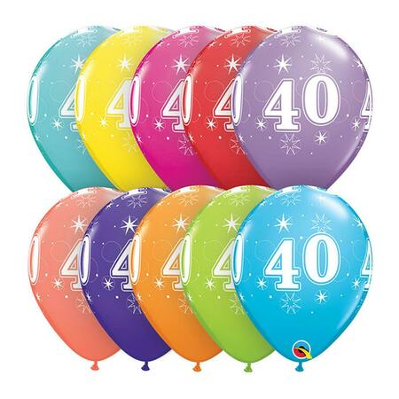 MAYFLOWER DISTRIBUTING 11 in. 40th Birthday A Round Latex Balloon 85937